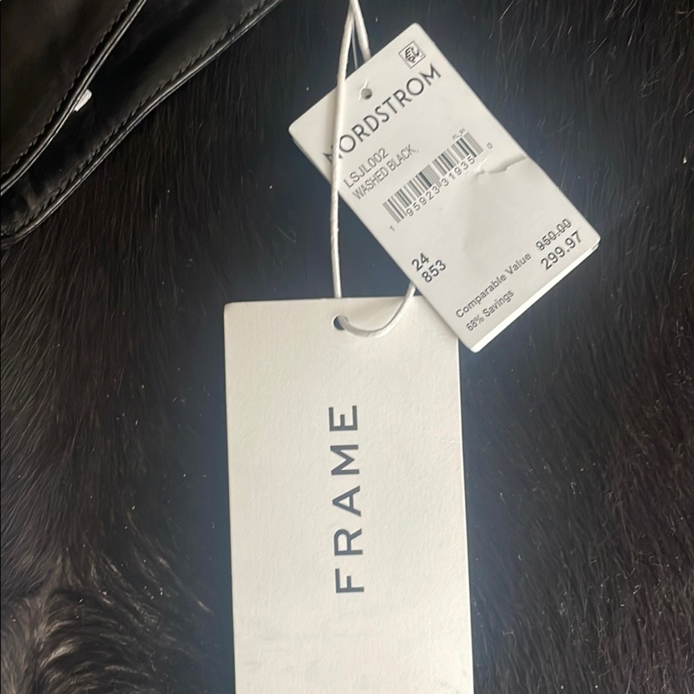 Frame Denim Straight Leg Pants in Black